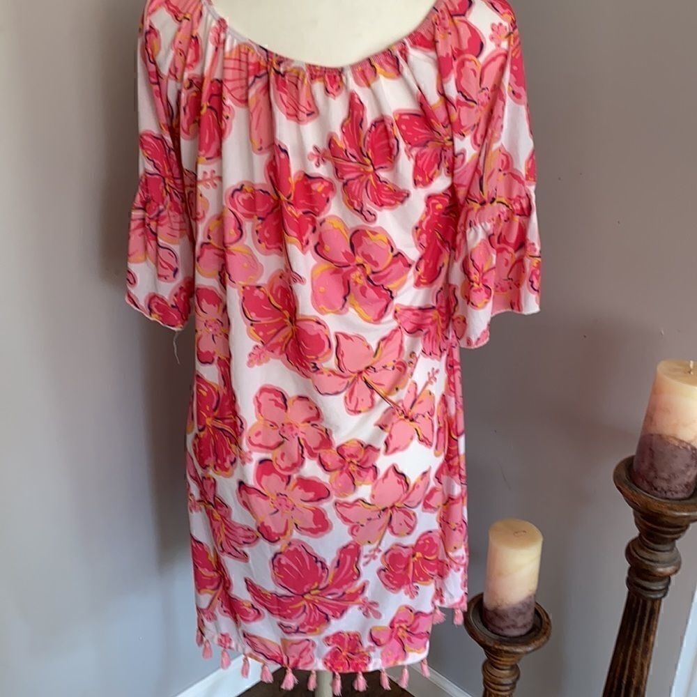 Simply Southern | Sarasota Floral Tassel Dress | L - Picture 5 of 7